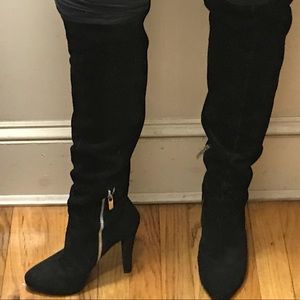 Michael Kors black suede boots Size 7